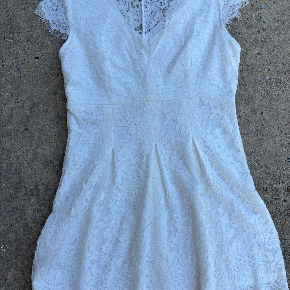 Elegant White Lace Dress